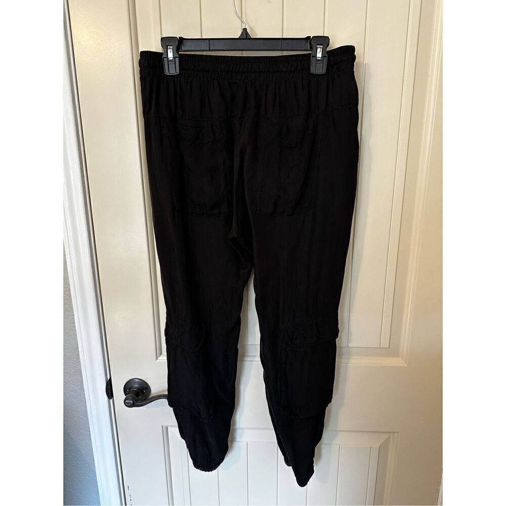 Johnny Was Pete & Greta Black Cargo Drawstring Pocket Joggers Women Sz S PG2221 - Picture 4 of 9